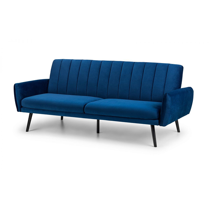 Afina Blue Velvet Sofabed - Click Image to Close